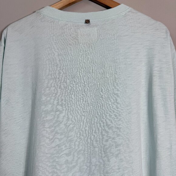 Billy Reid Short Sleeve Organic Cotton Henley Tee T-Shirt Mens XXL Pale Blue NWT - Picture 12 of 16